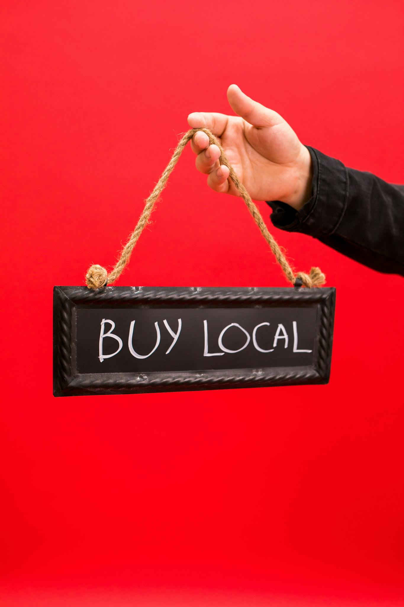 Buy Local sign representing support for American businesses