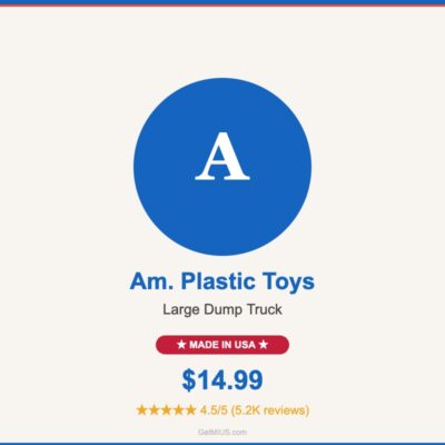 American Plastic Toys Large Dump Truck