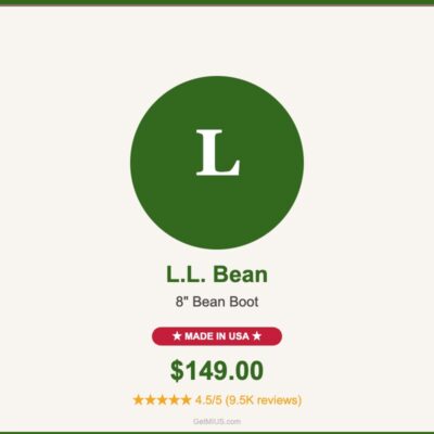 L.L. Bean 8" Bean Boot