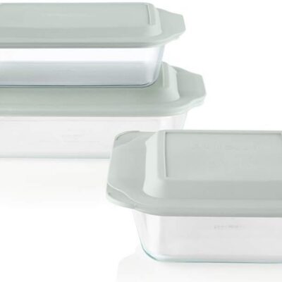 Pyrex Deep Glass Bakeware 3-Pack Set