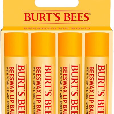 Burt's Bees Beeswax Lip Balm 4-Pack