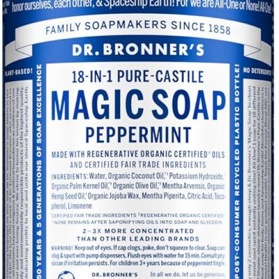 Dr. Bronner's Peppermint Castile Liquid Soap 32oz